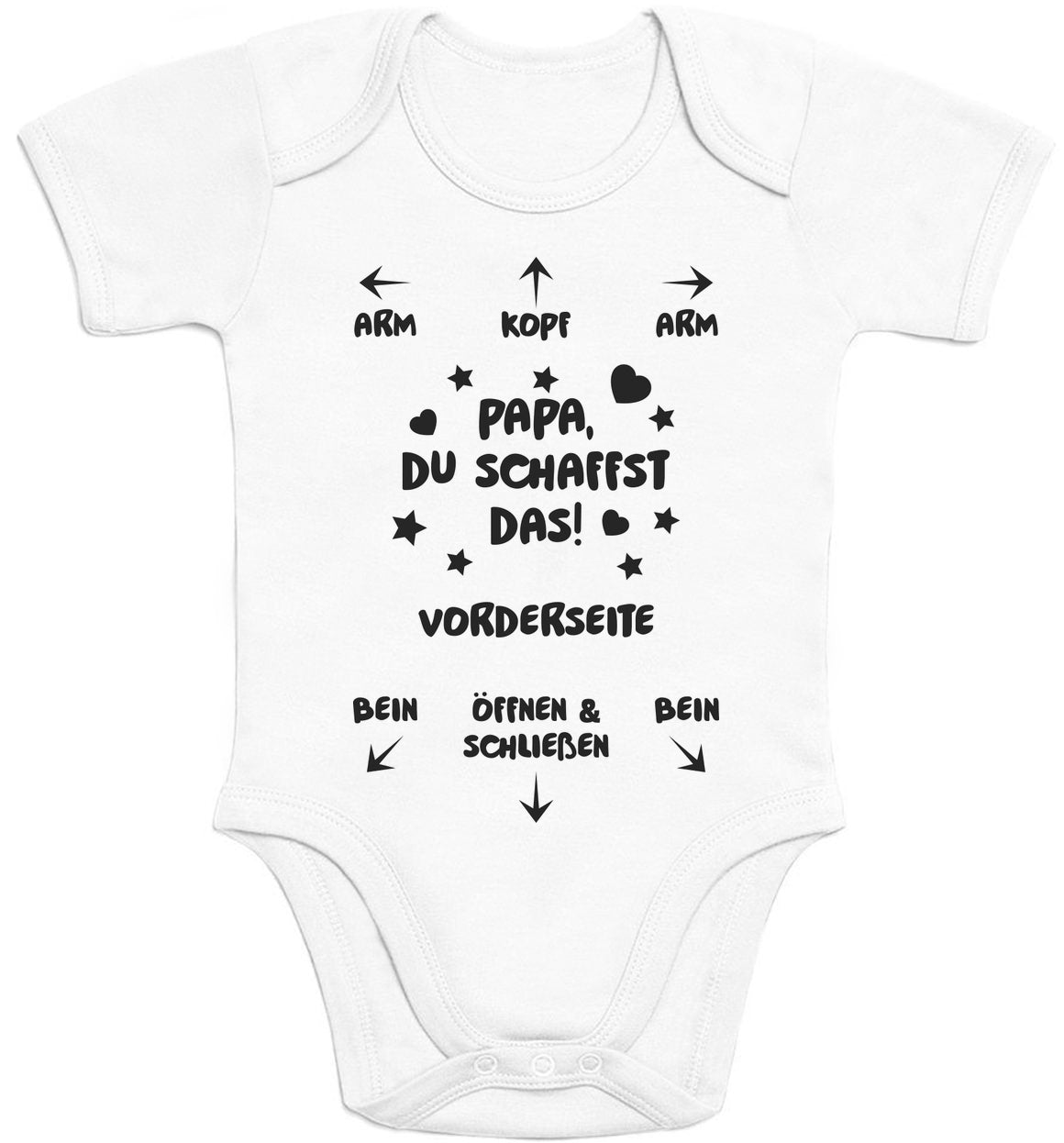 22Feels Babybody "Papa Du Schaffst Das" - Bio Baumwolle Kurzarm Unisex
