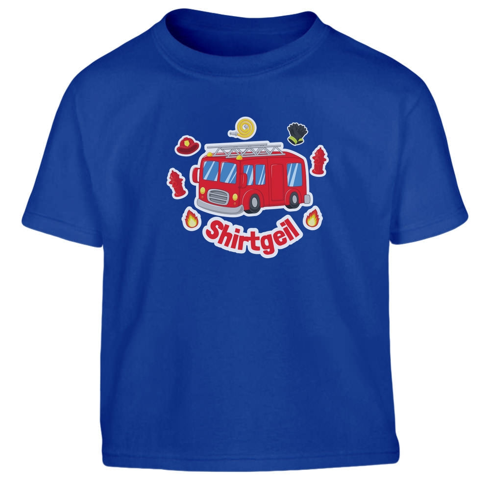 Niedliches Niedliches Feuerwehrauto Design Kinder Jungen T-Shirt