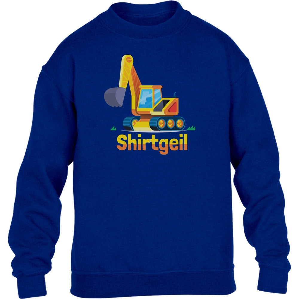 Bewundernswertes Baggermotiv Kinder Pullover Sweatshirt