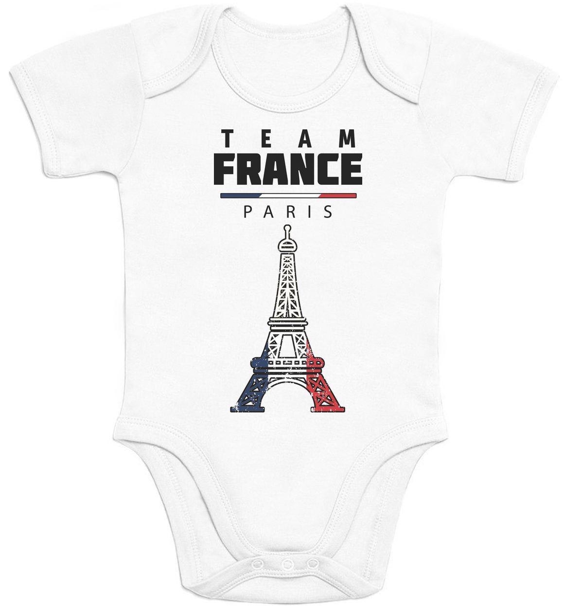 Team France Eiffel 2024 Olympische Spiele Baby Body Kurzarm-Body
