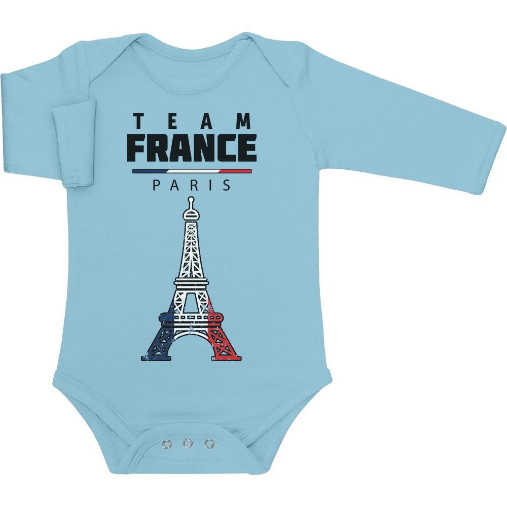 Team France Eiffel 2024 Olympische Spiele Baby Langarm Body