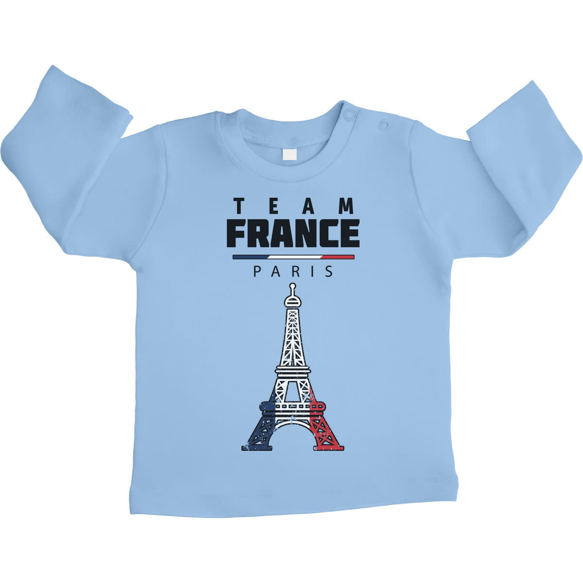 Team France Eiffel 2024 Olympische Spiele Unisex Baby Langarmshirt Gr. 66-93