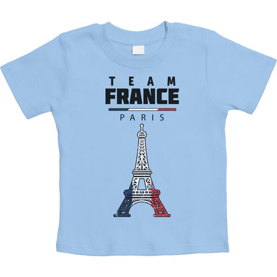 Team France Eiffel 2024 Olympische Spiele Unisex Baby T-Shirt Gr. 66-93