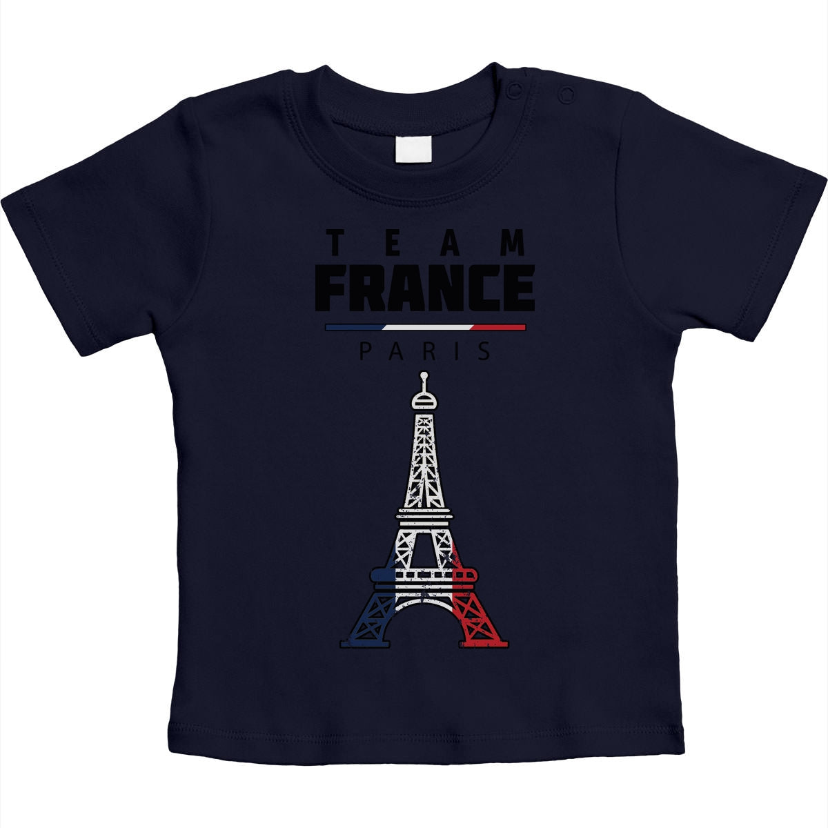 Team France Eiffel 2024 Olympische Spiele Unisex Baby T-Shirt Gr. 66-93