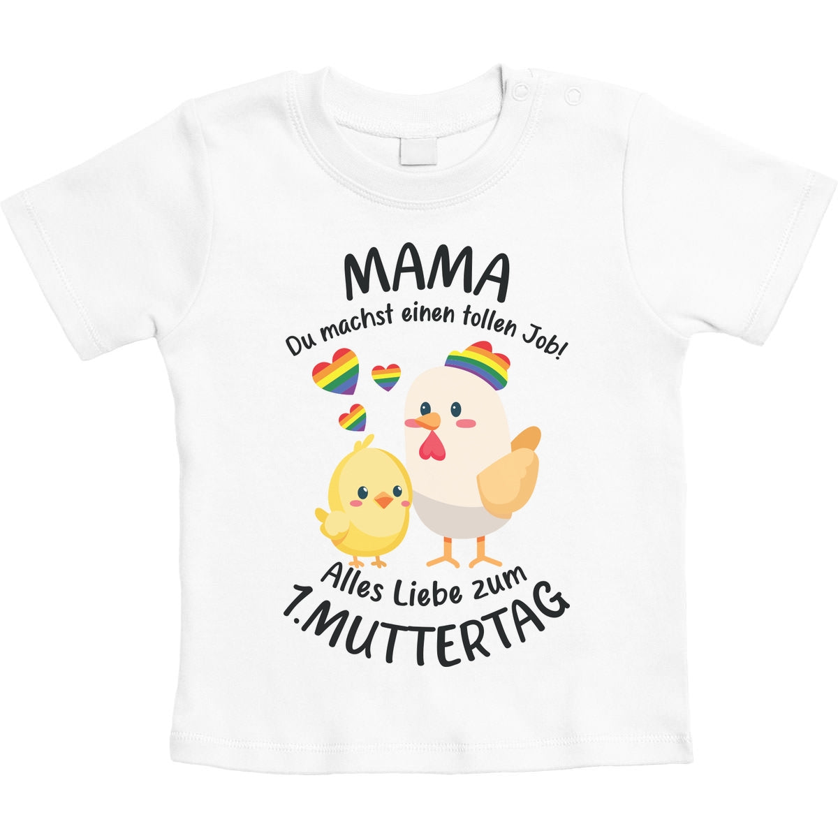 Mama Du Machst Einen Tollen Job - Süße Nachricht für LGBT Mama Unisex Baby T-Shirt Gr. 66-93