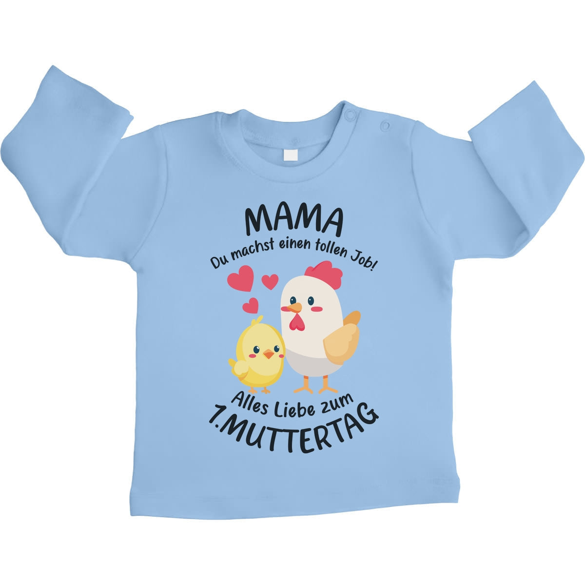 Mama Du Machst Einen Tollen Job - Süße Nachricht für Mama Unisex Baby Langarmshirt Gr. 66-93