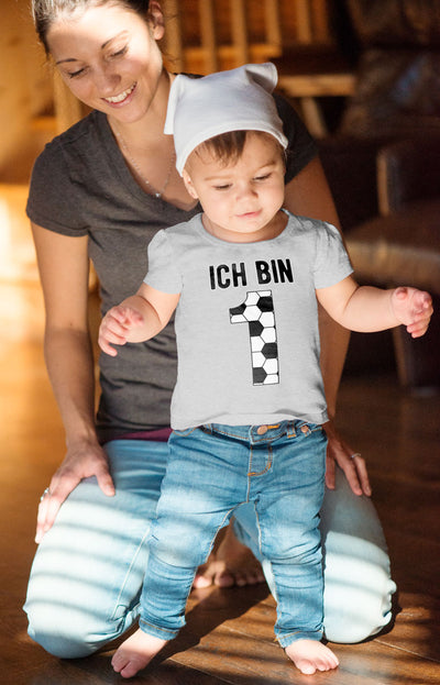 Geburtstagsshirt 1 Jahr Junge Geschenk Fußball Unisex Baby T-Shirt Gr. 66-93