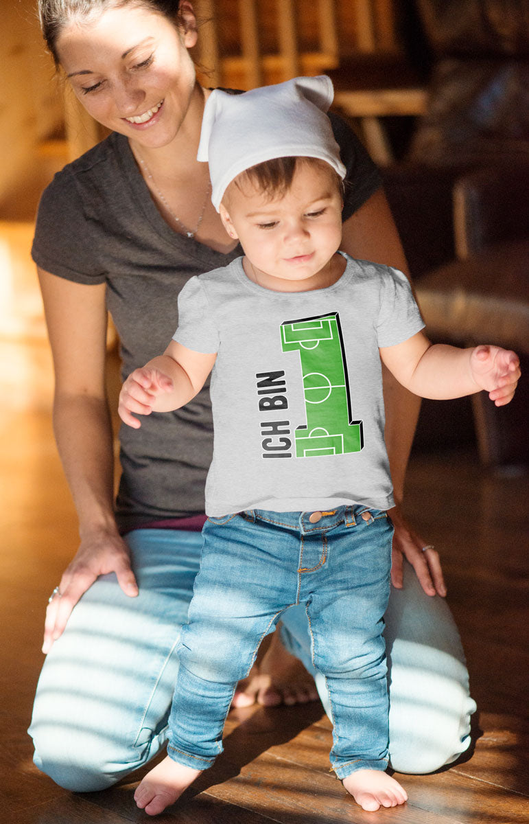 Geschenke Baby 1 Jahr Geburtstag Junge - Fußball Unisex Baby T-Shirt Gr. 66-93