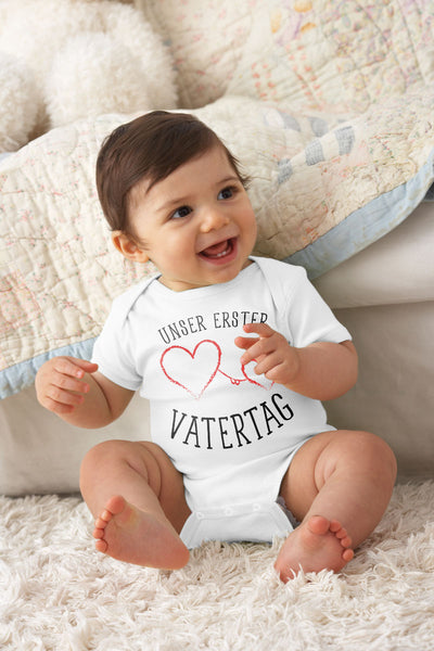 Unser erster Vatertag - Papa Baby Geschenk Baby Body Kurzarm-Body