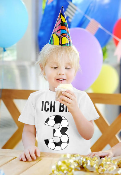 Ich bin 3 Jahre Fussball Geschenk Kinder Jungen T-Shirt