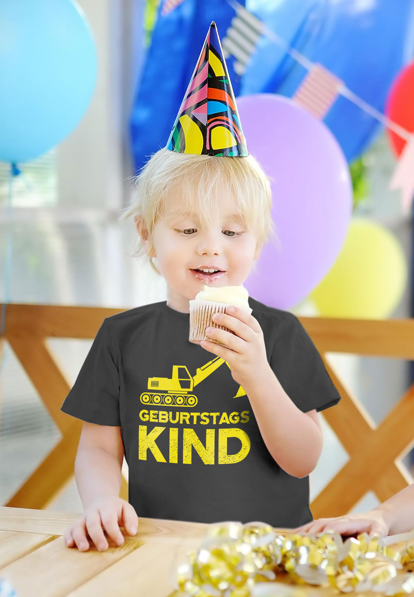 Geburtstagskind Bagger Geburtstag Junge Geschenk Kinder Jungen T-Shirt