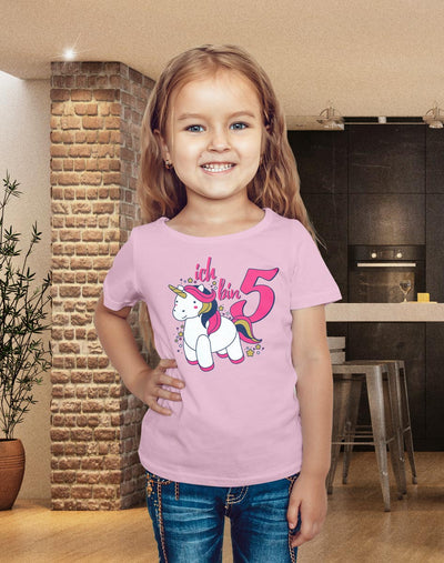 Ich bin Fünf Einhorn Geburtstags Mädchen Mädchen T-Shirt