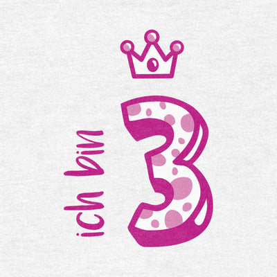 Shirtgeil Ich bin Drei Krone 3 Geburtstag Mädchen T-Shirt