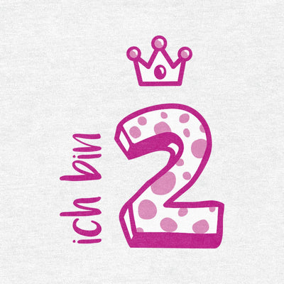 Shirtgeil Ich bin Zwei Krone 2 Geburtstag Mädchen T-Shirt