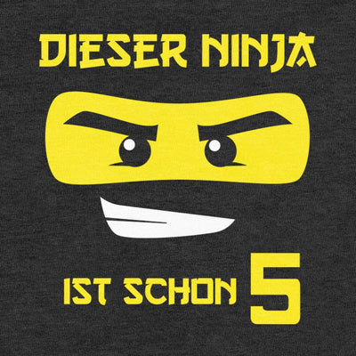 5 Geburtstag Shirt Junge Dieser Ninja ist schon 5 Kinder Jungen T-Shirt