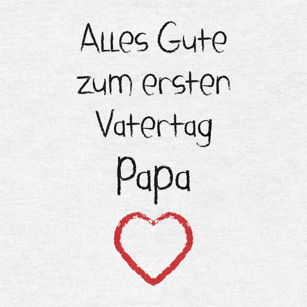 Alles Gute zum ersten Vatertag Papa Herz Baby Body Kurzarm-Body