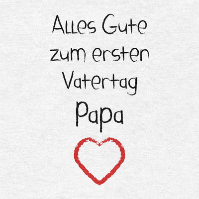 Alles Gute zum ersten Vatertag Papa Herz Baby Body Kurzarm-Body