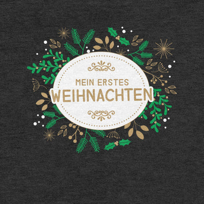 Mein Erstes Weihnachten im Weihnachtskranz Baby Body Kurzarm-Body