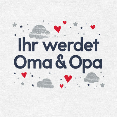 Ihr werdet Oma & Opa Schwangerschaft verkünden Baby Body Kurzarm-Body