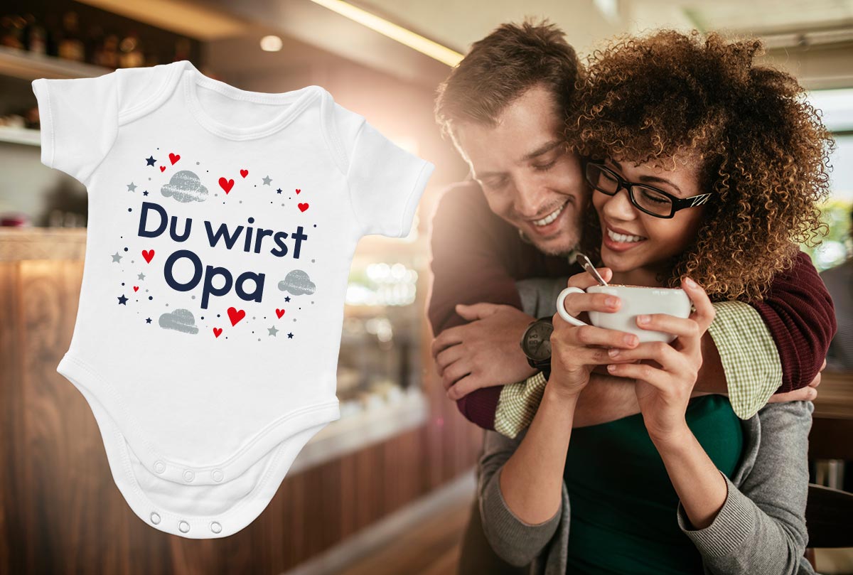 Du wirst Opa - Ankündigung Geschenk Großvater Baby Body Kurzarm-Body