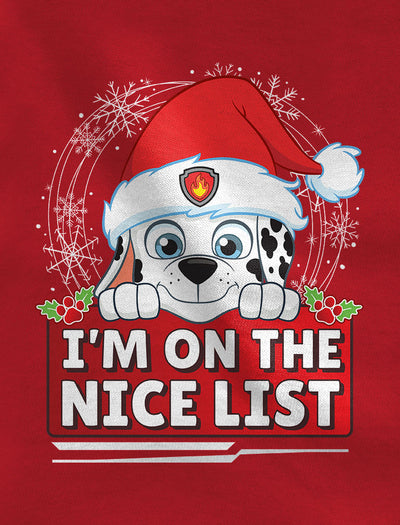 Paw Patrol Marshall Christmas I'm On The Nice List Mädchen T-Shirt