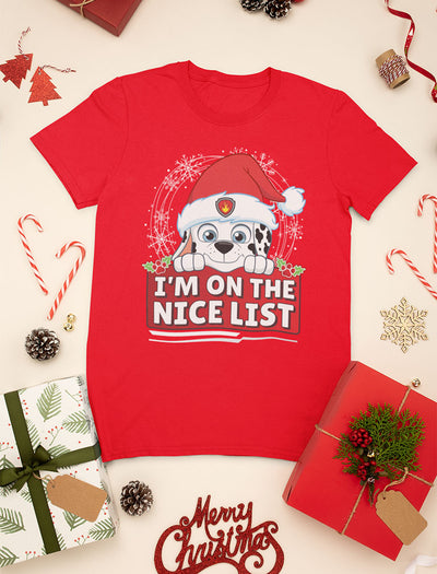 Paw Patrol Marshall Christmas I'm On The Nice List Mädchen T-Shirt