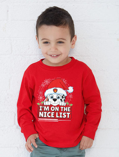 Paw Patrol Marshall Christmas I M On The Nice List Kinder Pullover Sweatshirt