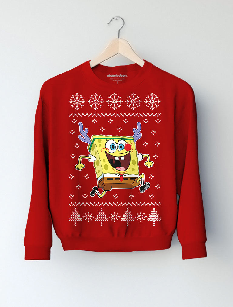 Spongebob SquarePants Rentier Ugly Christmas Kinder Pullover Sweatshirt