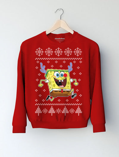 Spongebob SquarePants Rentier Ugly Christmas Kinder Pullover Sweatshirt
