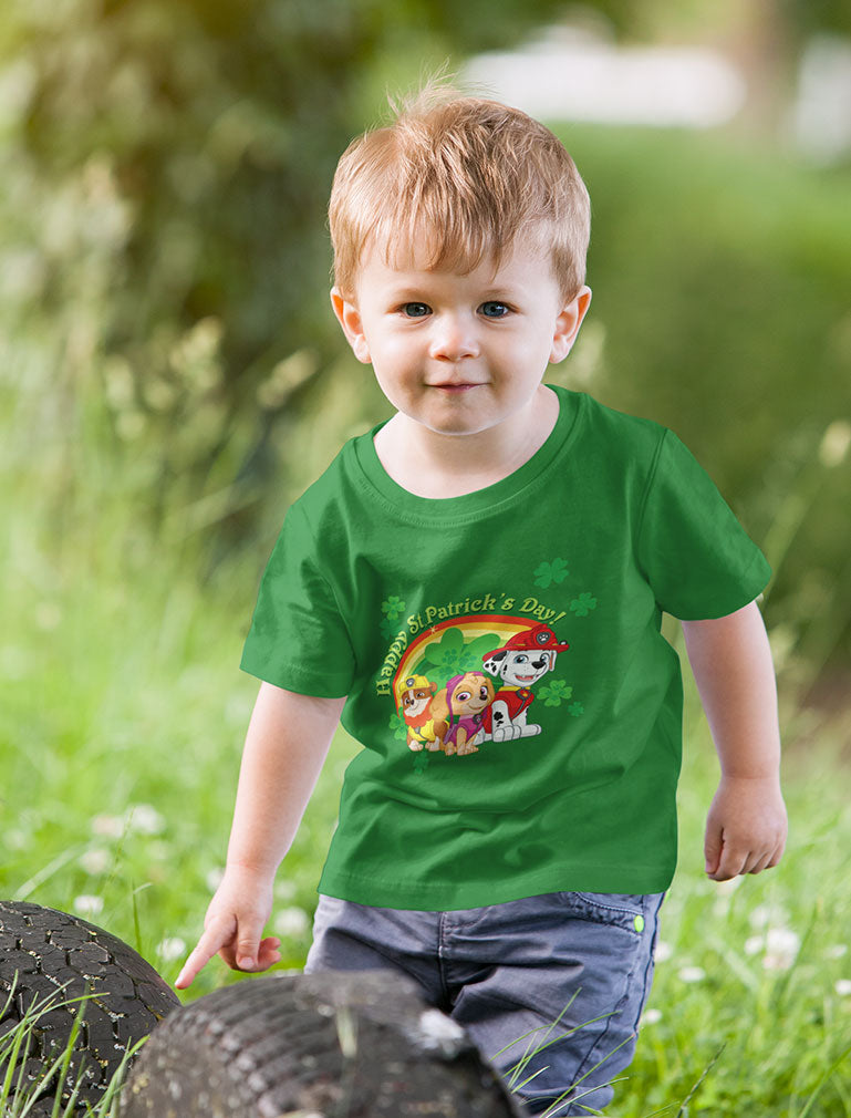 Happy St. Patricks Day! Shamrock Skye Marshall Rubble Kinder Jungen T-Shirt