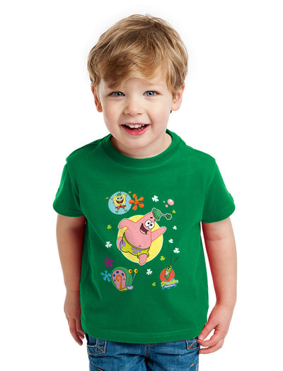 Spongebob Patrick Garry Plankton Shamrock St. Patricks Day Kinder Jungen T-Shirt