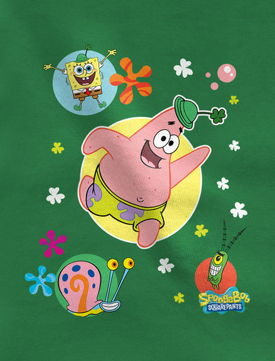 Spongebob Patrick Garry Plankton Shamrock St. Patricks Day Kinder Jungen T-Shirt