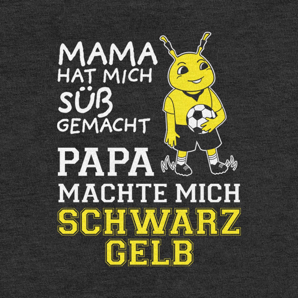 Mama hat mich süß gemacht Papa machte mich Schwarz Gelb Baby Body Kurzarm-Body