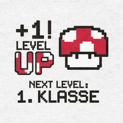 Zur Einschulung Plus1 - Level UP NEXT LEVEL 1. KLASSE Mädchen T-Shirt