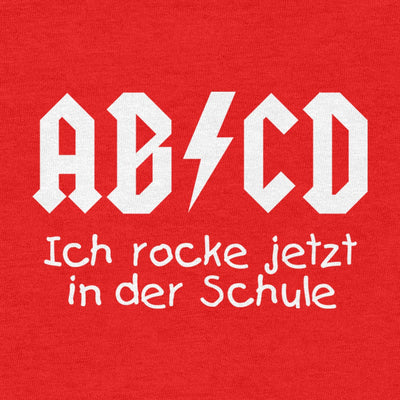 Zum Schulanfang - ABCD Ich rocke jetzt in der Schule Mädchen T-Shirt