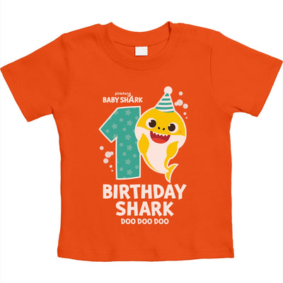 Erster Geburtstag Baby Shark Birthday 1 Jahr Unisex Baby T-Shirt Gr. 66-93