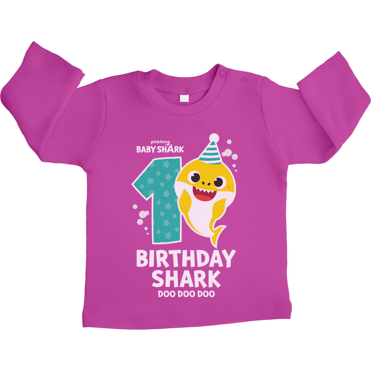 Geburtstag Baby Shark 1 Jahre Geschenk Unisex Baby Langarmshirt Gr. 66-93