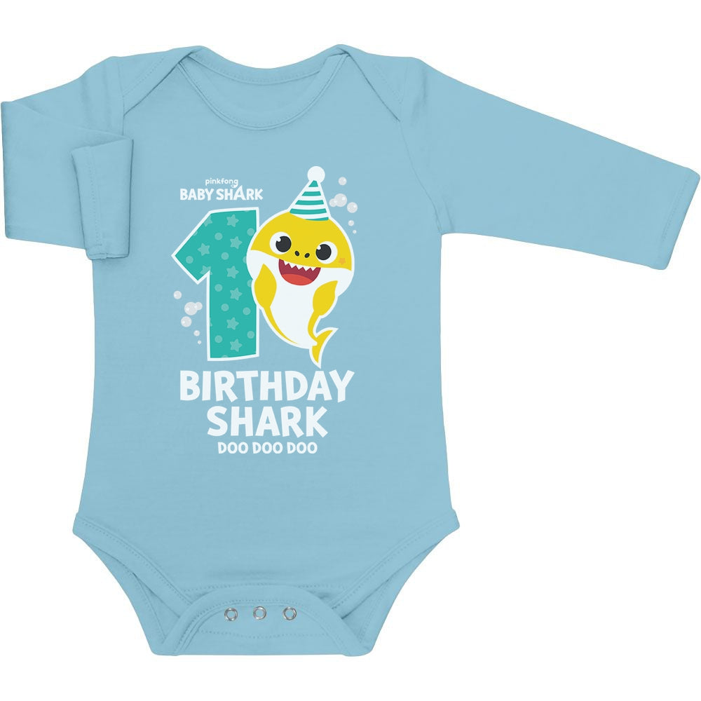 Erster Geburtstag Baby Shark Birthday 1 Jahr Baby Langarm Body