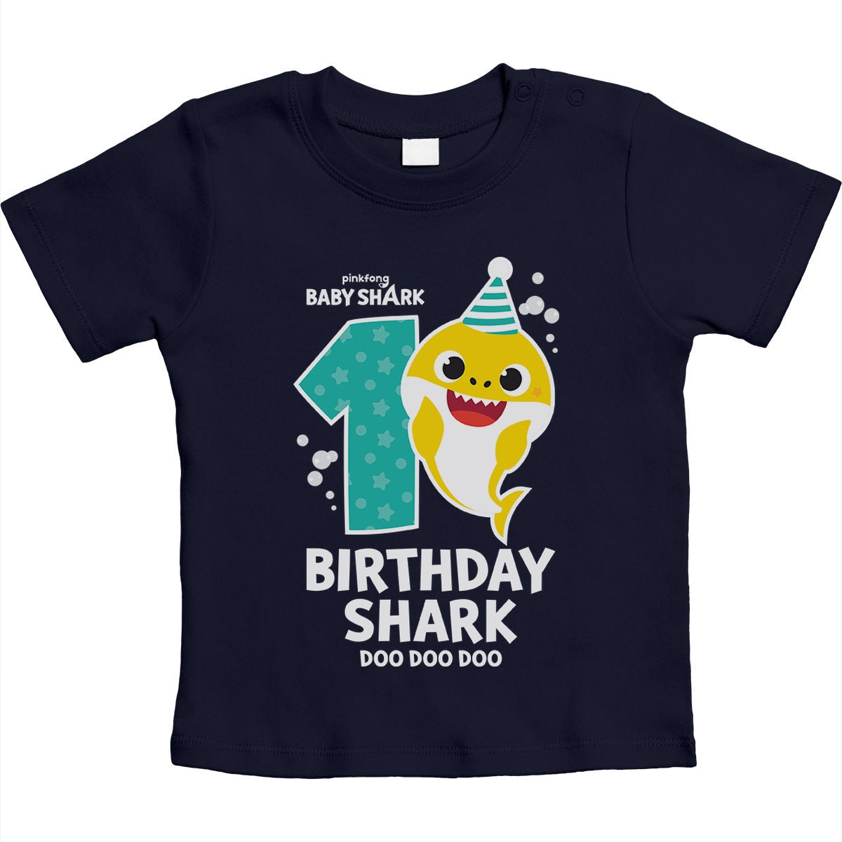 Erster Geburtstag Baby Shark Birthday 1 Jahr Unisex Baby T-Shirt Gr. 66-93