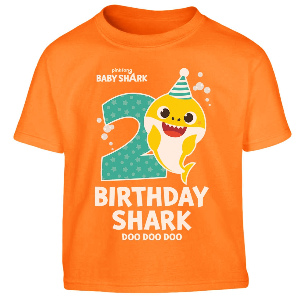 Birthday Baby Shark Geburtstags T-Shirt 2 Jahre Kinder Jungen T-Shirt