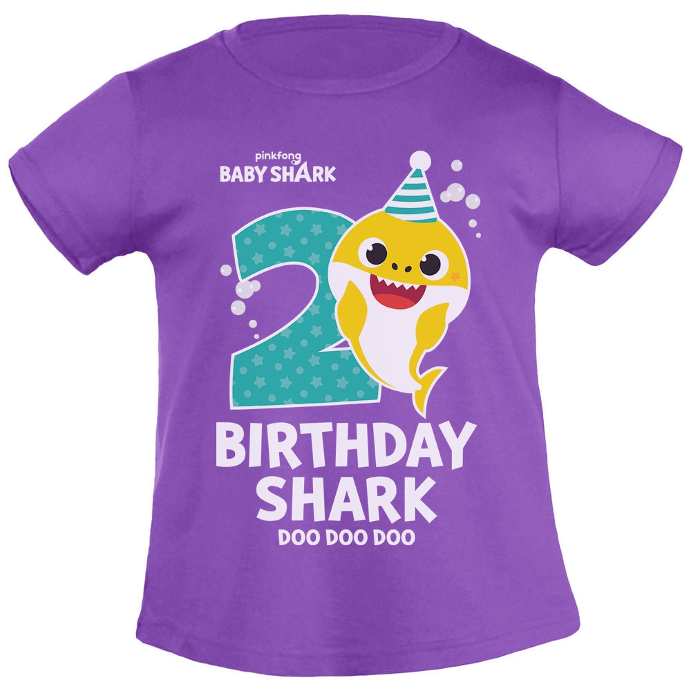 Birthday Baby Shark Geburtstags T-Shirt 2 Jahre Mädchen T-Shirt