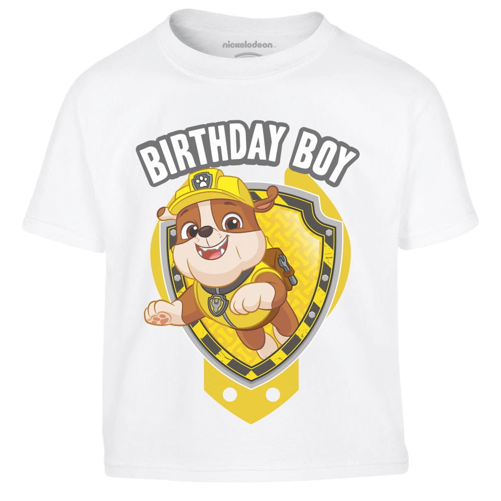 Paw Patrol Rubble Birthday Boy Geburtstag Junge Kinder Jungen T-Shirt