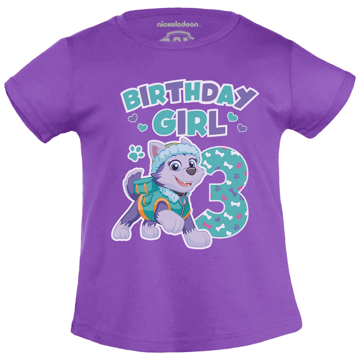 Everest Paw Patrol Birthday Girl 3 Jahre Geburtstag Mädchen T-Shirt