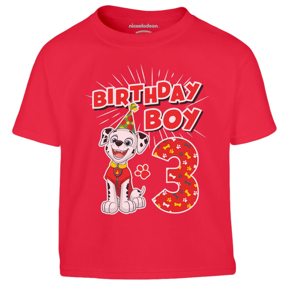 Geburtstag 3 Jahre Marshall Birthday Boy Kinder Jungen T-Shirt