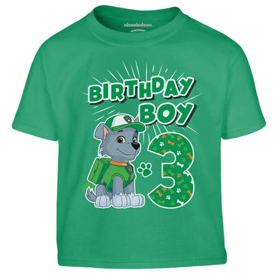 Geburtstag Paw Patrol 3 Jahre Rocky Birthday Boy Kinder Jungen T-Shirt
