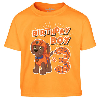 Geburtstag 3 Jahre Zuma Birthday Boy Paw Patrol Kinder Jungen T-Shirt