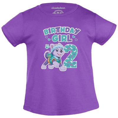 Everest Paw Patrol Birthday Girl 2 Jahre Geburtstag Mädchen T-Shirt