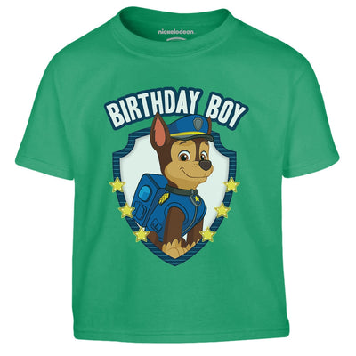 Paw Patrol Chase Birthday Boy Geburtstag Junge Kinder Jungen T-Shirt