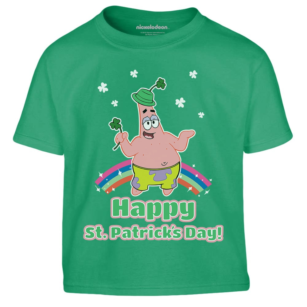 Schwammkopf Patrick Kleeblatt Hut Happy St. Patricks Day! Kinder Jungen T-Shirt
