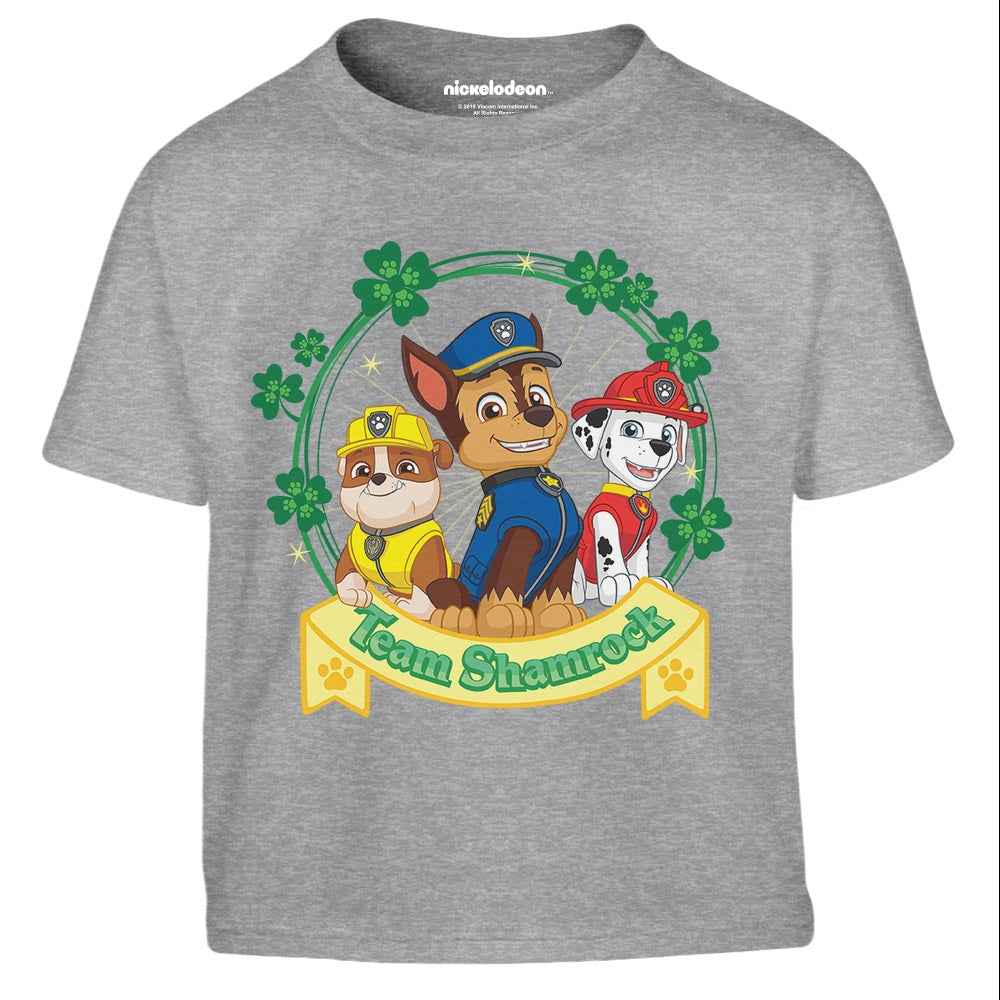 Team Shamrock Chase Marshall Rubble St. Patricks Day Kinder Jungen T-Shirt